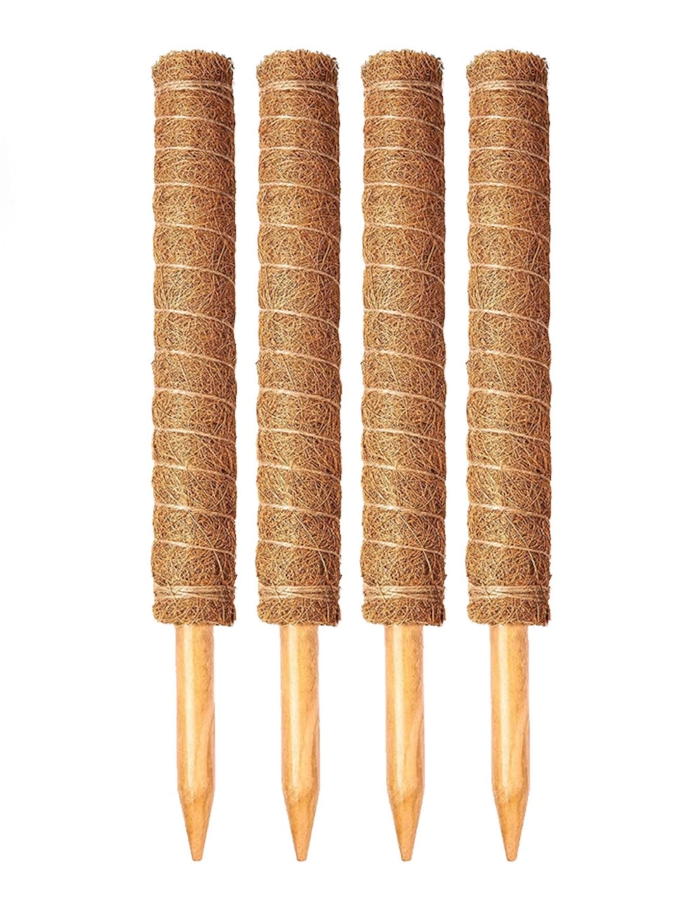 Coco-coir Stackable Plant Support Poles, Set of 4